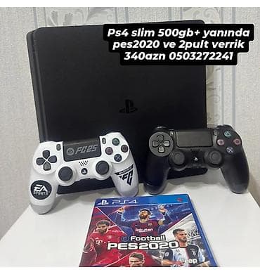 PS4 Slim oyun konsolu – 500 GB yaddaş Paket tərkibi: - PlayStation 4