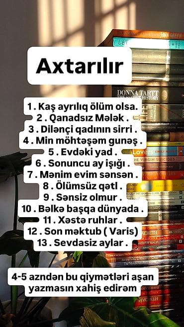 Şəkildə yazılan kitablar axtarılır — 1