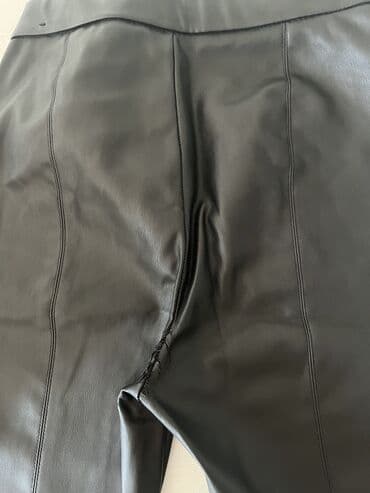 işlənmiş əşyalar: Zara deri şalvar Eslinde az geyilib yaxsı veziyyetdedir ama arxasında — 13