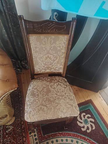 Qonaq otağı üçün, İşlənmiş, Açılmayan, Oval masa, 8 stul — 2