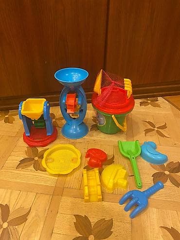 kinder joy will: Uşaq üçün qum və su oyun dəsti Rəngarəng plastikdən hazırlanmış böyük — 4