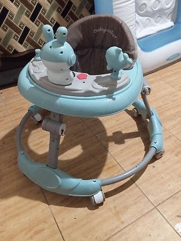 ay: Uşaq gəzdirəni (baby walker) - Rəng: açıq mavi/boz - Dairəvi baza və — 1