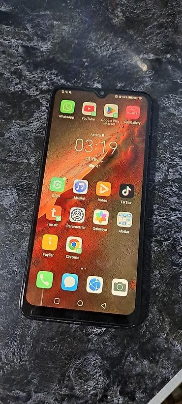 iphone 12 plata: Huawei Y6p, 64 GB, rəng - Qara, Barmaq izi — 1