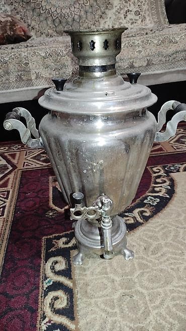 samovar padnosu: QƏDİMİ SOMAVAR Klassik metal samovar – kömür/odunla işləyən model - — 4