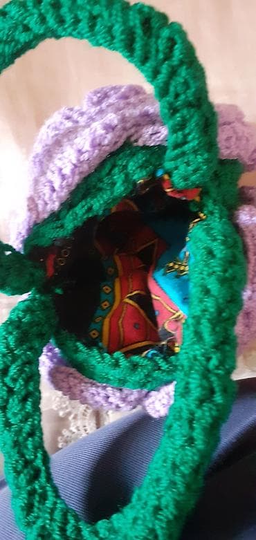 popitli çanta: Qızılgül formasında toxunma çanta . ƏL İŞİDİR — 3