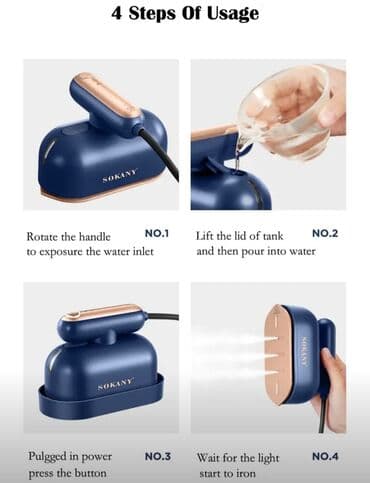 paltar utusu: Səyahət ütüsü SOKANY SK-3064 səyahət üçün ideal seçimdir. Müasir — 5