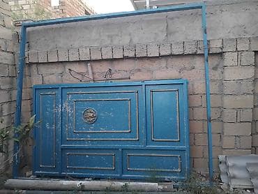 qapi darvaza: Yeni Dəmir Həyət darvazası, Yana açılan, 3 m, Mexaniki, rəng - Mavi, Kredit yoxdur, Ünvandan götürmə — 4
