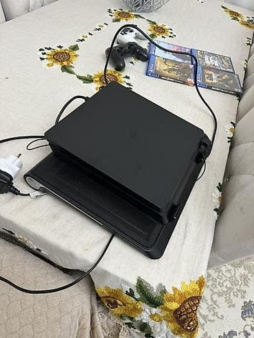 printer islenmis: PlayStation 4 Slim oyun konsolu paketi - Model: PS4 Slim (qara rəng) — 1