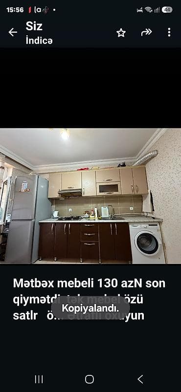 Mətbəx mebeli 130 azN son qiymətdi tək mebel özü satlr ölçi 2.70 lalafo.az -da Mətbəx mebeli 130 azN son qiymətdi tək mebel özü satlr ölçi 2.70