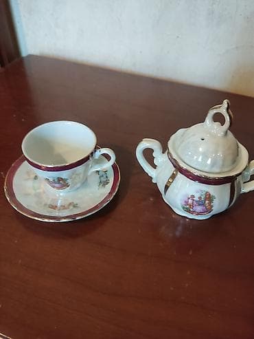 caydan: Çay dəsti, rəng - Ağ, Farfor — 1