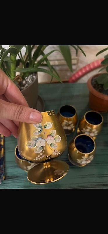 запчасти ауди 6: Бокалы, цвет - Золотой, Стекло, Набор из 6 шт. — 2