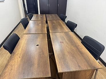 ofisde islenib: Ofis üçün işçi masaları, stullar dəsti və şkaf Təkdə satılır və — 8