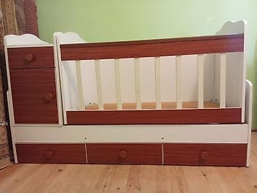 lay lay matras: Uşaq beşiyi – şkaflı və alt çekmecəli kombinə model - Material — 2