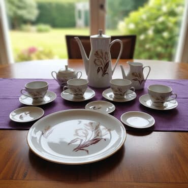 чайный набор: Чайный набор, цвет - Бежевый, Фарфор, 6 персон, Германия — 1
