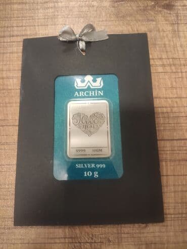 zərgər: ARCHIN saf gümüş külçə – “I love you” dizaynlı Xüsusiyyətlər: - Marka — 7