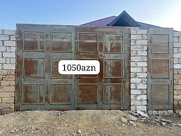 Dəmir Həyət darvazası, Mexaniki, Qapı ilə, rəng - Boz, Kredit yoxdur