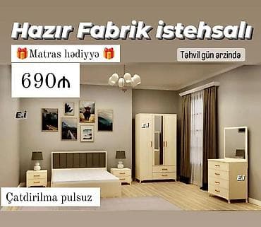 tum: Yataq otağı dəsti – hazır fabrik istehsalı Komplekt: - İki nəfərlik — 1