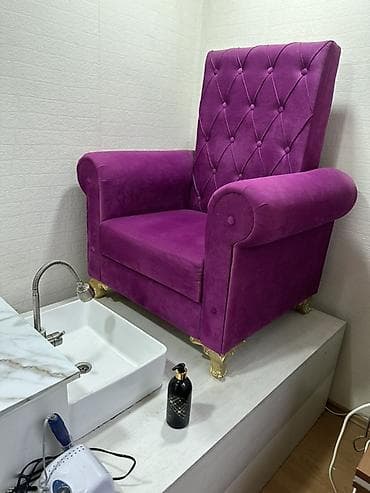 Qab-qacaq və mətbəx ləvazimatları: Pedikür üçün salon dəsti - Çəhrayı rəngli, düyməli kapitone dizaynlı — 2