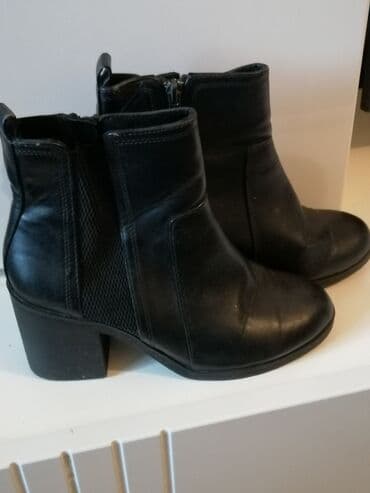 dəri qadın botilyonu: Ölçü: 37, rəng - Qara, İşlənmiş — 2