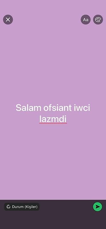 Ofisiant tələb olunur, Restoran, Aylıq ödəniş, İstənilən yaş, Təcrübəsiz — 1
