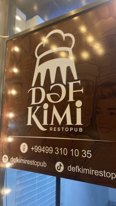 ersag com az: Xanim Ofisiant tələb olunur .Dəf Kimi Restopub – rahat məkan, ləzzətli — 1