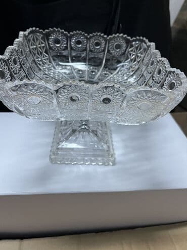 Quruducular: Kəsimli şüşə qab – dekorativ və süfrə üçün - Material: qalın, şəffaf — 2