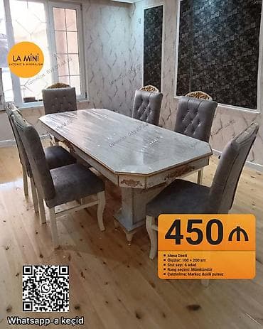 Qonaq otağı üçün, Açılmayan, 6 stul