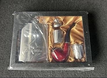 dərilər: Hədiyyəlik kişilər üçün viski və siqaret aksesuar dəsti Tərkib: - 1 — 3