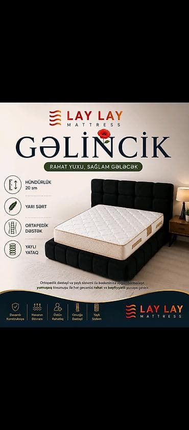 Ev üçün mebel: Yeni, Ortopedik matras, İki nəfərlik — 4