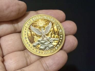 qedim pullar aliram: Dekorativ kolleksiya sikkəsi – “I AM BILLIONAIRE / 888 ∞” - Material — 5