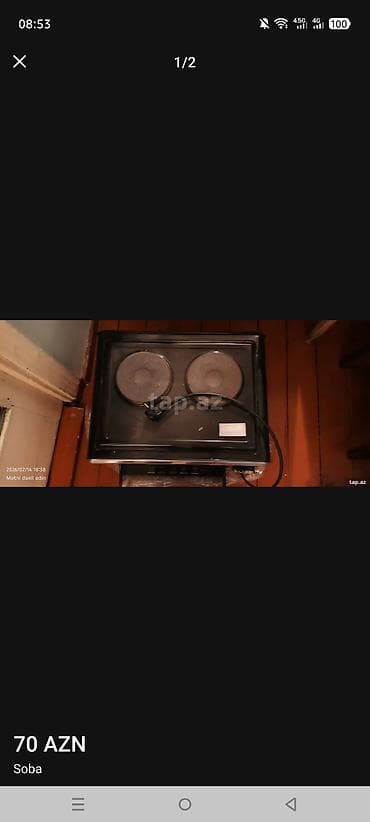 elektrik sobalar qiymeti: Qarışıq sobası Stolüstü, 2 gözlü — 2