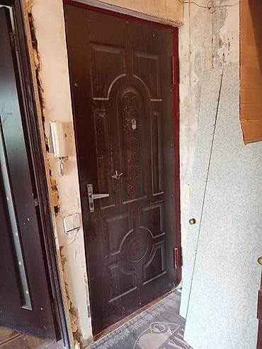 kapron borular: Metall giriş qapısı – qırmızı rəngli, klassik hamar səthli. Daxili — 4