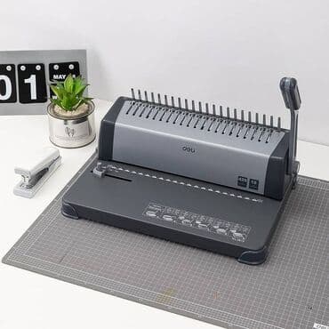 термолента для принтеров чеков 80х80х12мм арт 2082 чековая лента: Cildləmə aparatı : DELI Model: 3872 Ölçü : A4 (21x30 sm) Deşmə — 2