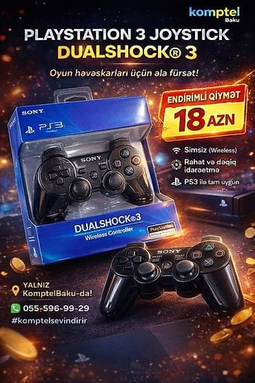 PLAYSTATION 3 üçün DUALSHOCK 3 simsiz oyun joysticki - Rəsmi