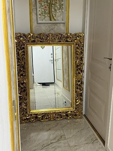 berber güzgüsü: Güzgü Döşəmə üstü, Düzbucaqlı, Dekorativ, Çərçivə ilə — 2