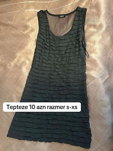 podium don: XS–S ölçüdə qadın paltarları dəsti 1) Bənövşəyi şifon don - Qolsuz — 3