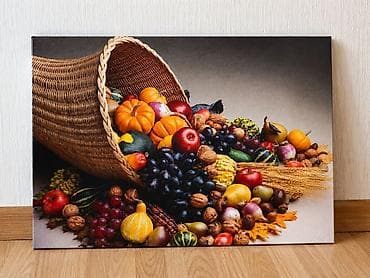 Kətan üzərində yüksək keyfiyyətli rəsm – “Bolluq səbəti” natura-mort lalafo.az -da Kətan üzərində yüksək keyfiyyətli rəsm – “Bolluq səbəti” natura-mort