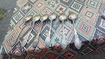 sufre: Kolleksiya üçün dekorativ metal çay qaşıqları dəsti – 6 ədəd - — 1