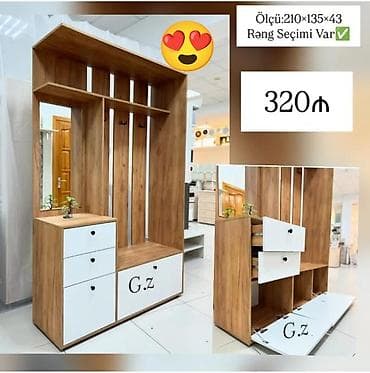 plastmas şkaf: Yeni, 1 qapı, Güzgülü, Rəngli, Digər material, Açılan, Düz dolab — 1