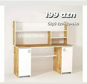 uşaq ucun yazı masası: Oğlan və qız üçün, Yeni, Siyirməli, Yazı masası, Stulsuz — 1