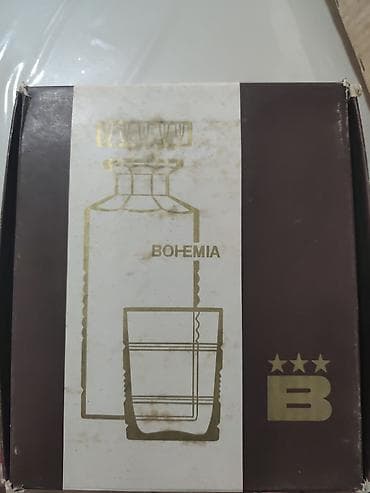 Bohemia kristal viski dəsti - Orijinal BOHEMIA, Çexoslovakiya