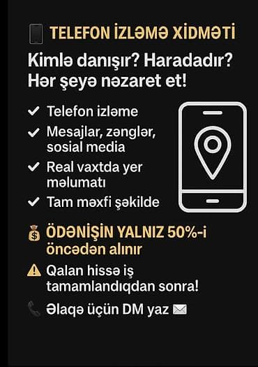 Turizm: Telefon izləmə xidməti + mobil internet paketləri Telefon izləmə — 1