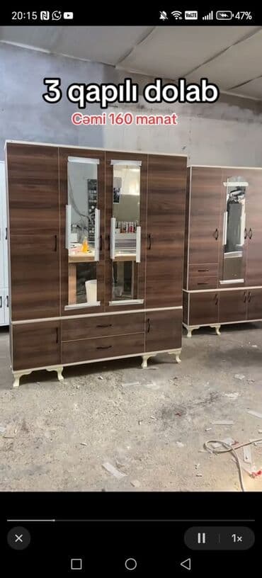 garderob: Yeni, Açılan, 4 qapılı Düz dolab, Qarderob, paltar dolabı, Azərbaycan — 4