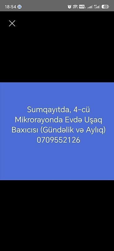 Öz evimdə uşağa baxıram