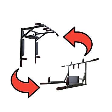 ev turnik: Divar üçün çoxfunksiyalı turnik + press/dip stansiyası və boks kisəsi — 6