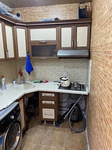 Мебель: Mətbəx mebel dəsti – künc yerləşimli, iki rəngli (qəhvəyi-bej) — 2
