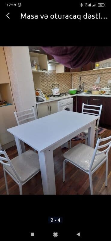 isdolar: Для кухни, Новый, Нераскладной, Прямоугольный стол, 4 стула — 30