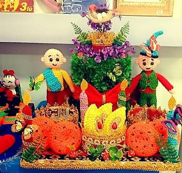 ucuz parça: Novruz üçün əl işləri – bəzəkli xonçalar və dekor kompozisiyaları - — 2