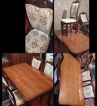 karaca sumqayıt: Qonaq otağı üçün, Açılan, Oval masa, 6 stul — 1