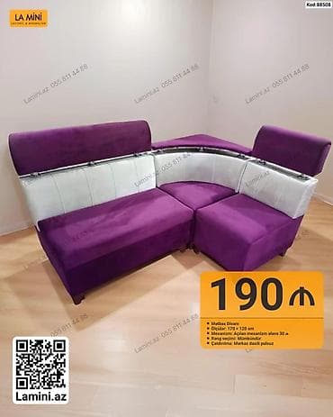 kreditle kunc divanlar: Mətbəx divanı – LAMINI - Ölçü: 170 × 120 sm - Mexanizm: Açılan — 1